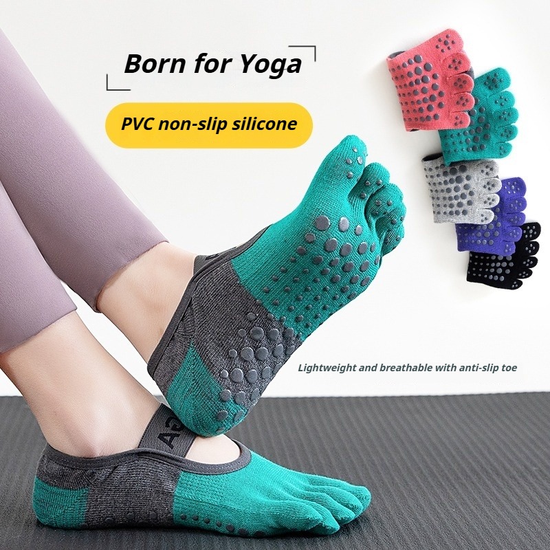 Yoga Fitness Pilates - جوارب بيلاتس احترافية مضادة للانزلاق بخمسة