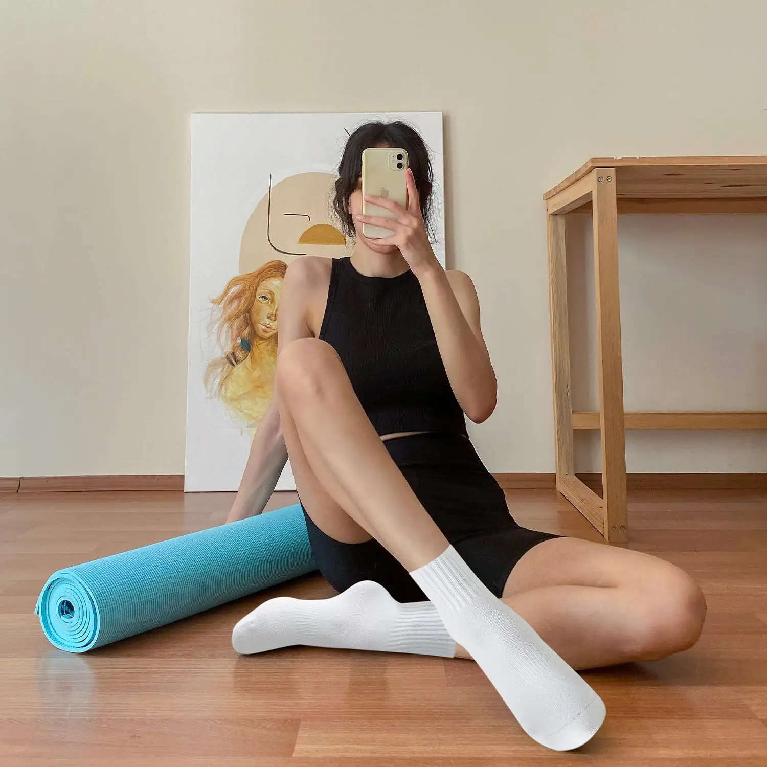 4 أزواج من جوارب اليوغا النسائ - مراجعة Yoga & Fitness Classes By Niharika Zirakpur Reviews وسعره