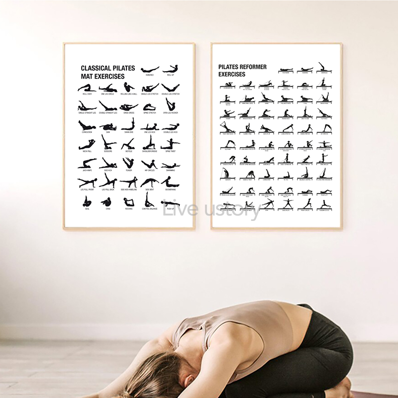 ملصق لوحة تدريبات البيلاتس بدو - مراجعة Yoga Fitness Pilates وسعره